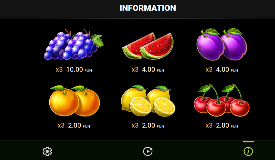 27 eternal hot buy bonus paytable 2