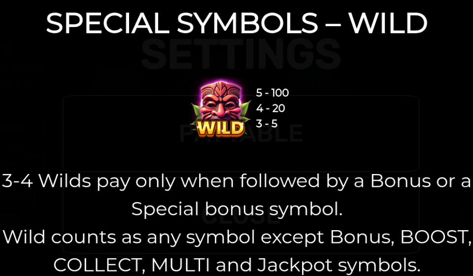 3 volcano power paytable 1