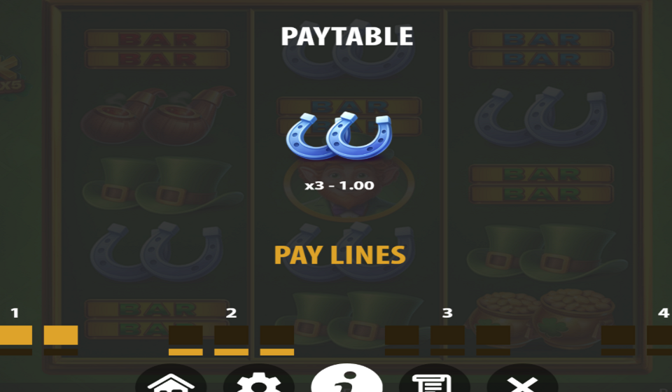 3x5 patrick hold the spin paytable 2