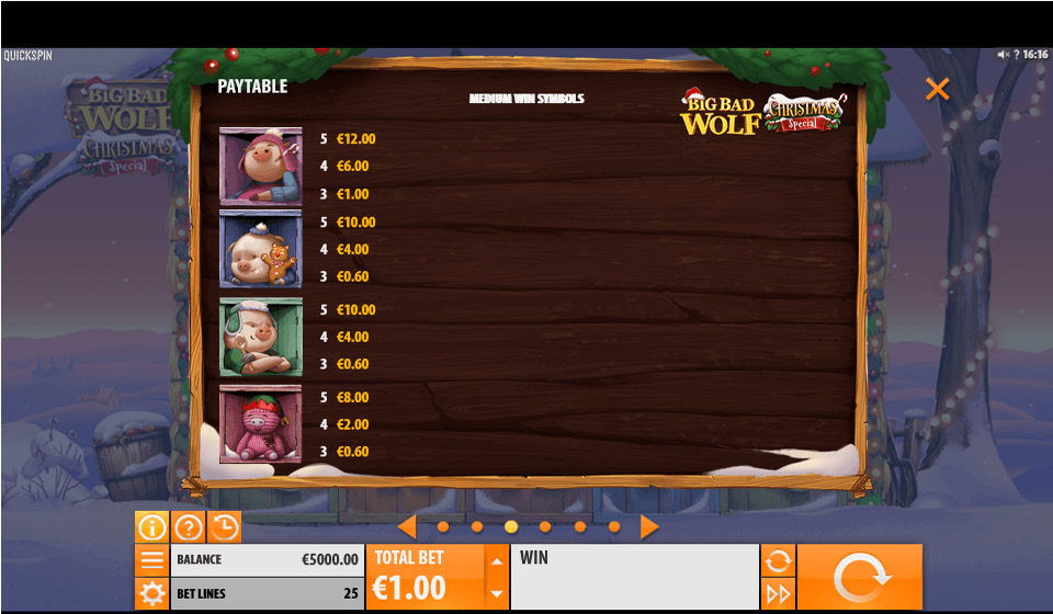 big bad wolf christmas paytable 1