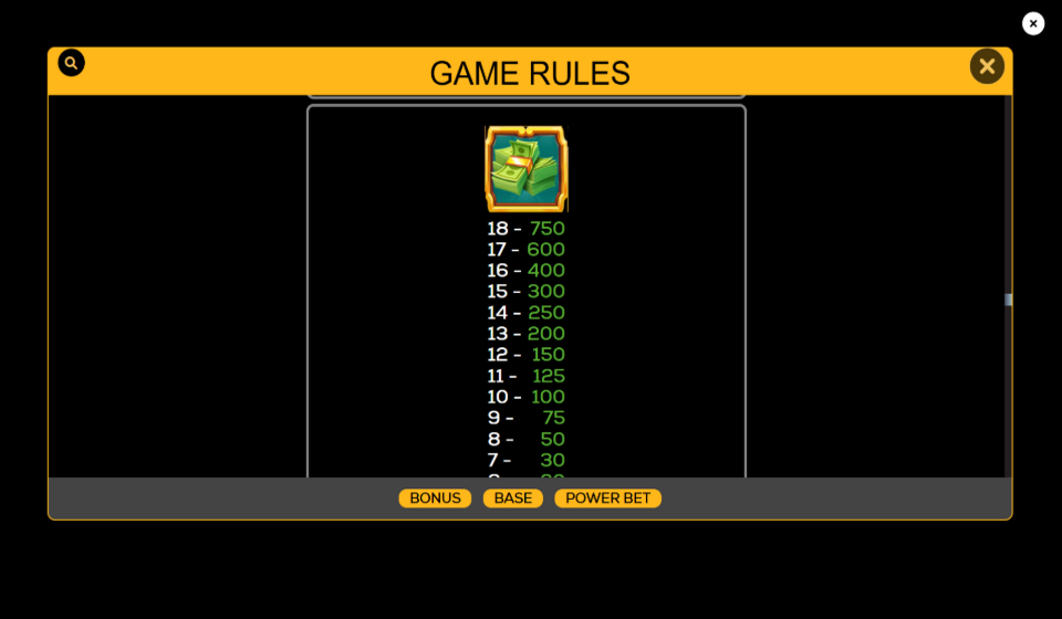billionaires bank deluxeways paytable 6