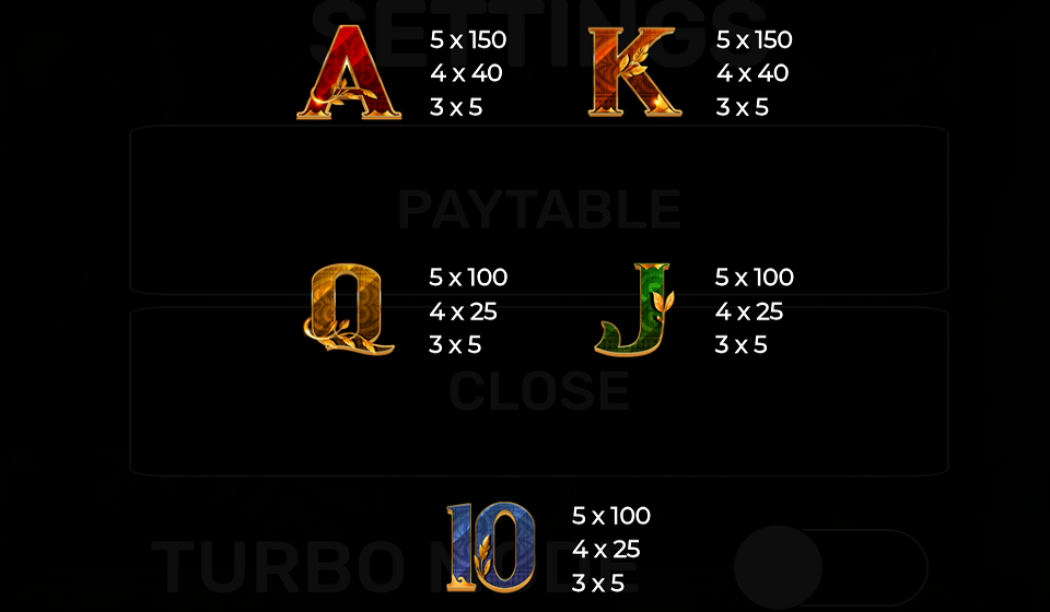 book of demi gods vii paytable 2