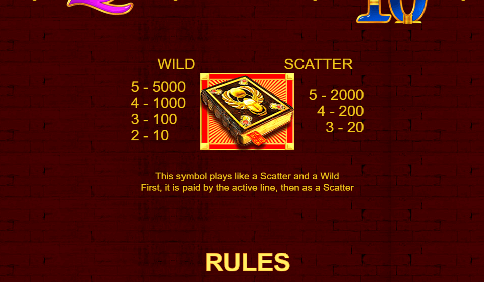 book of doom paytable 3