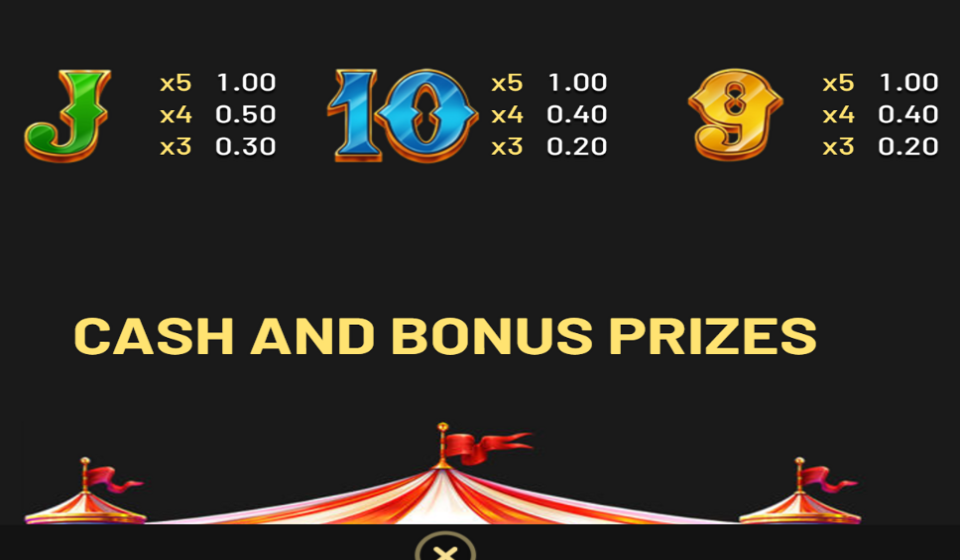 carnival rush paytable 2