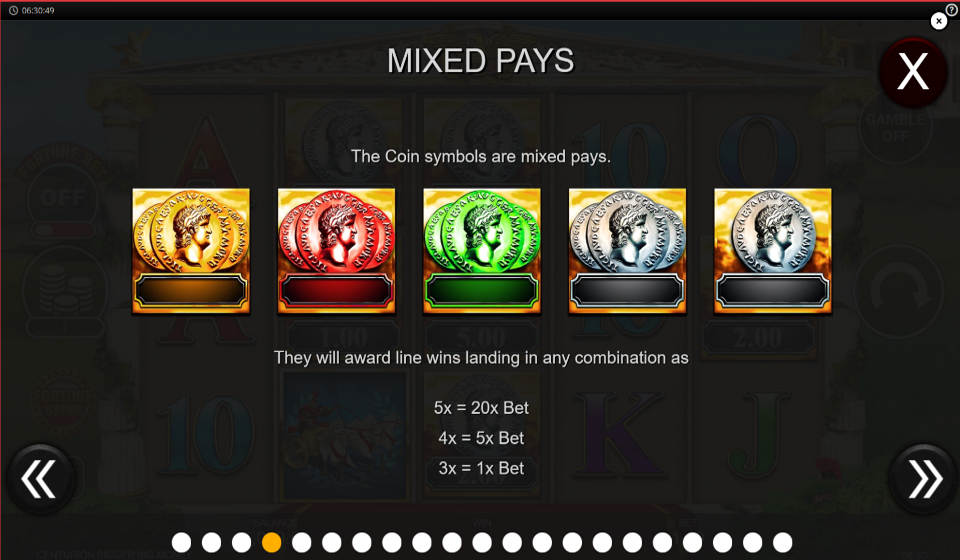 centurion bigger big money paytable 2