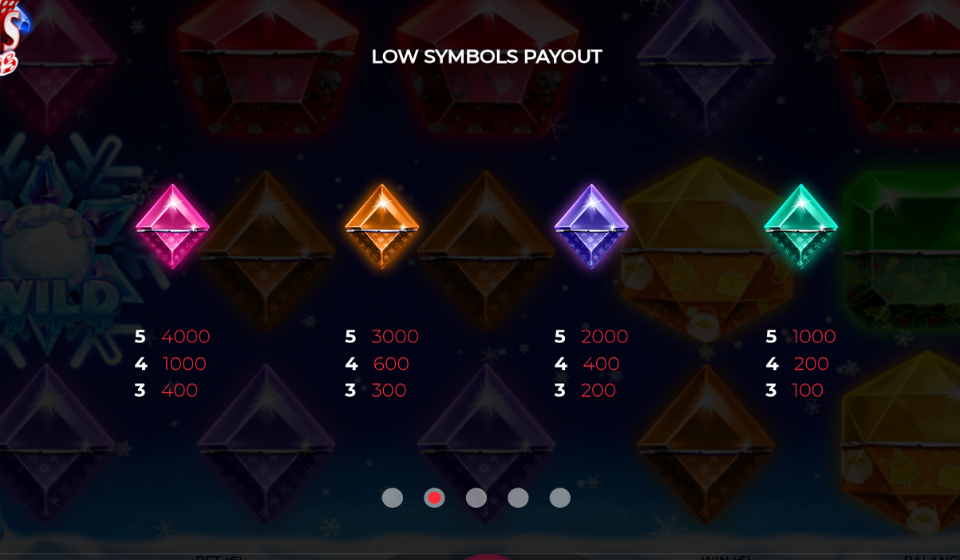 crazy gems christmas paytable 2