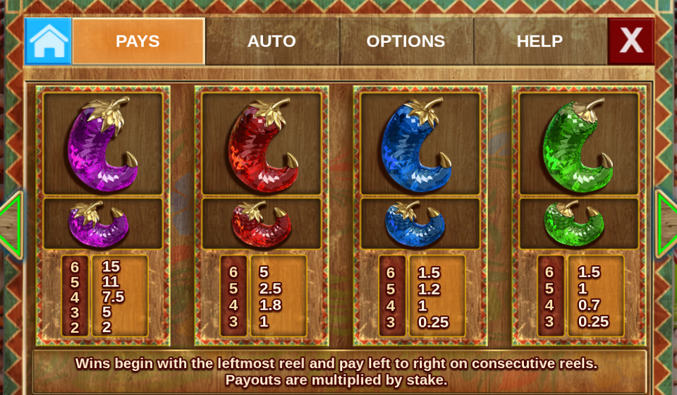 extra chilli more chilli paytable 1