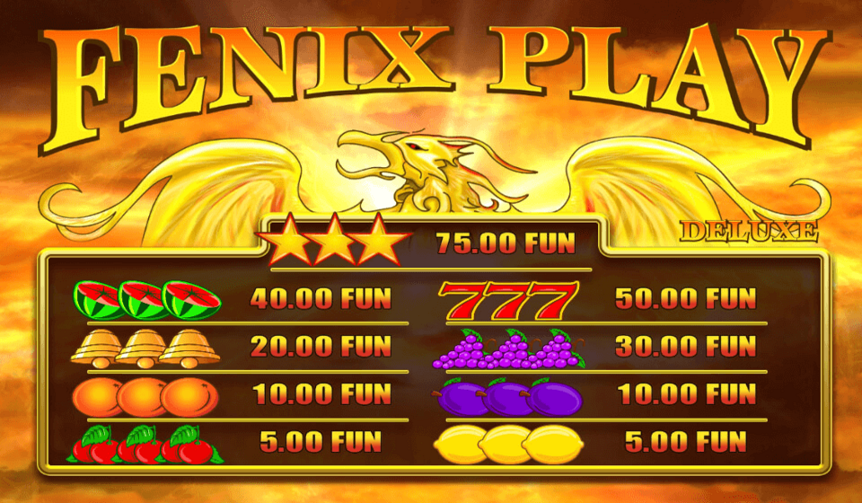 fenix play deluxe paytable