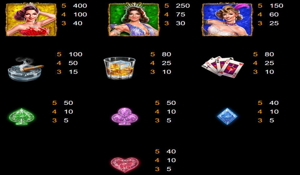 glam cash paytable2