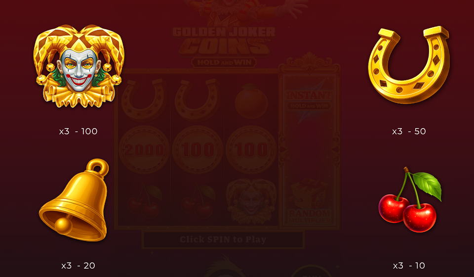 golden joker coins hold and win paytable 2