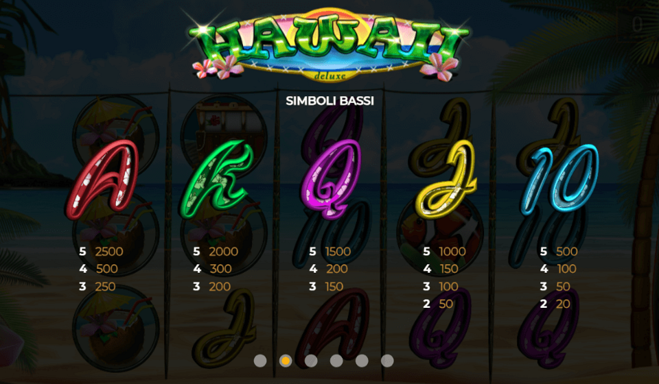 hawaii deluxe paytable 2