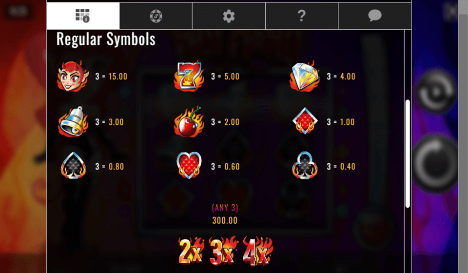 hot hand paytable
