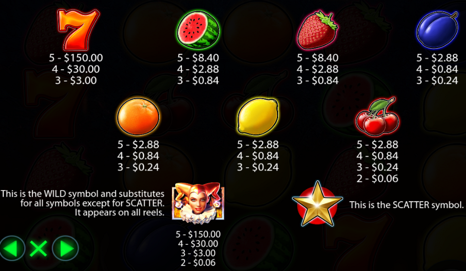 hot to burn extreme paytable