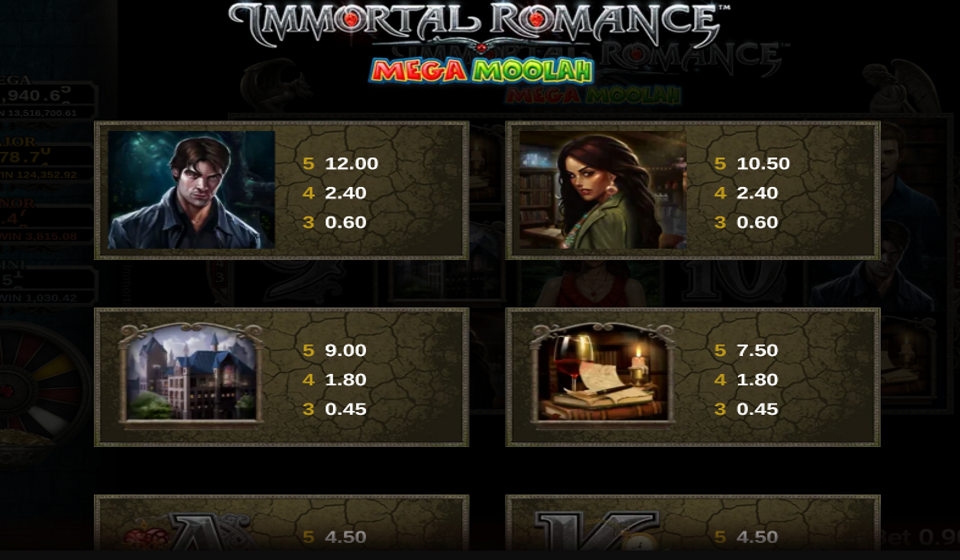 immortal romance mega moolah paytable 2