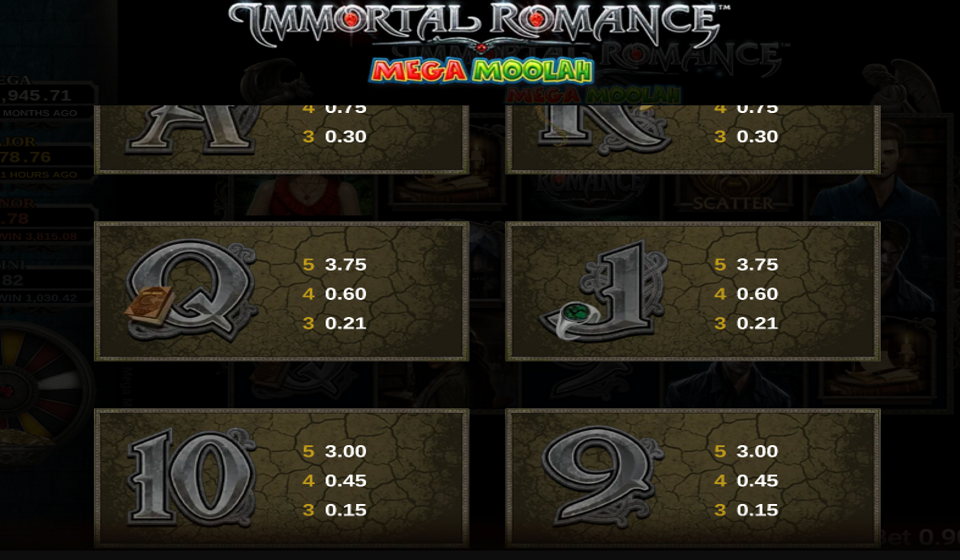 immortal romance mega moolah paytable 4