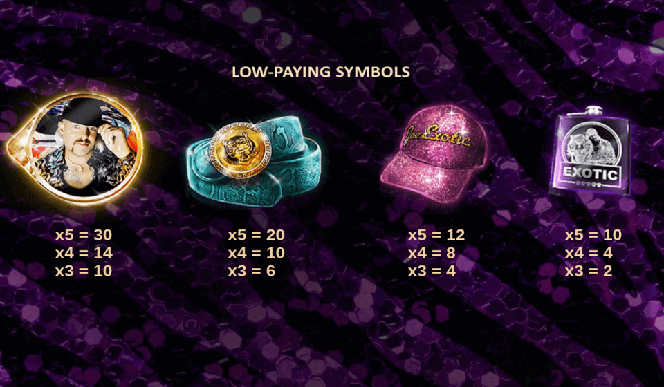 joe exotic paytable 2