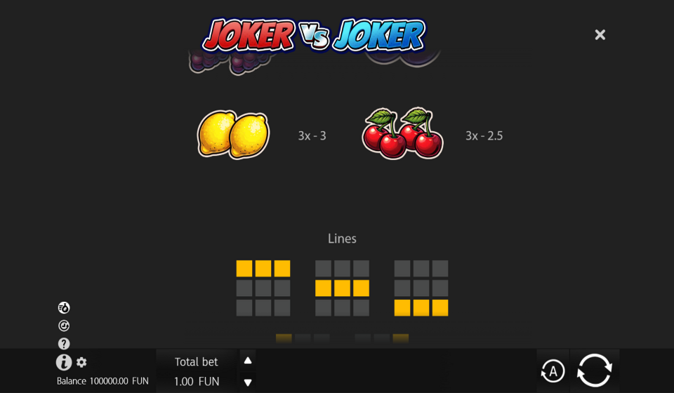 joker vs joker paytable 3