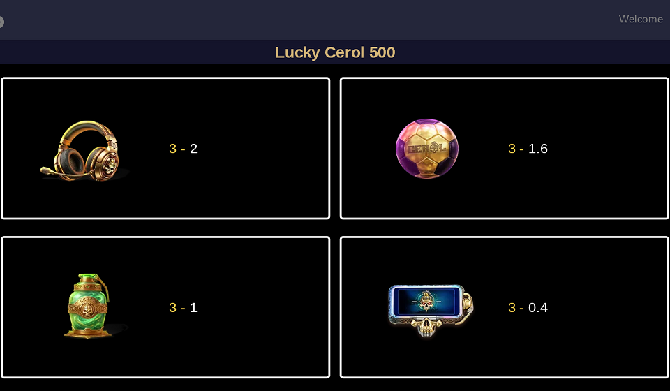lucky cerol 500 paytable 2