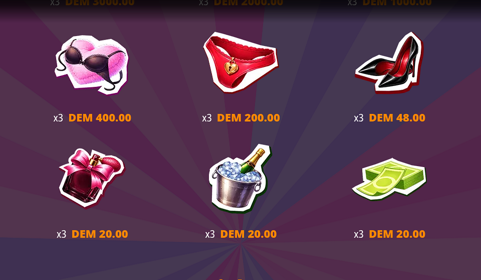 lucky vixens club paytable 2