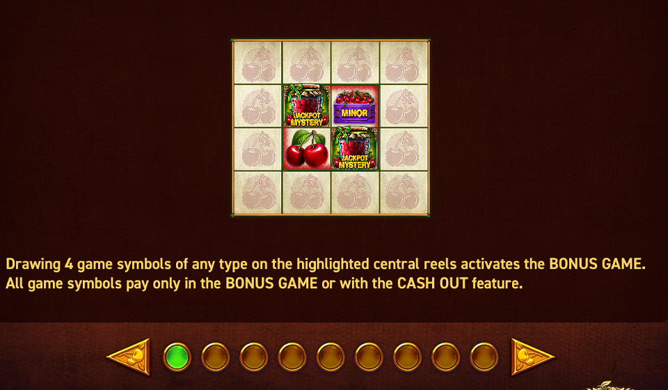magic fruits cherries paytable 1