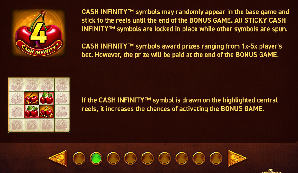 magic fruits cherries paytable 2