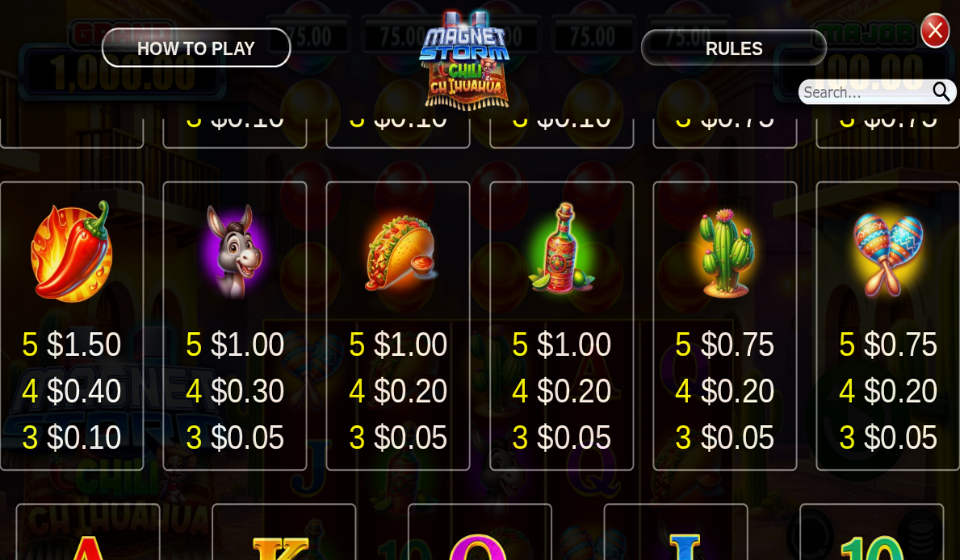 magnet storm chili chihuahua paytable 2