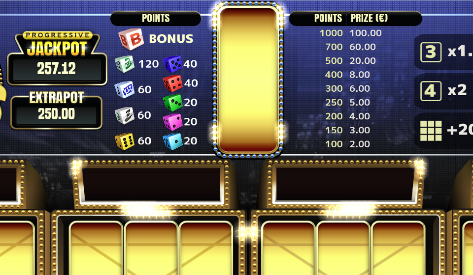 mega wheels paytable
