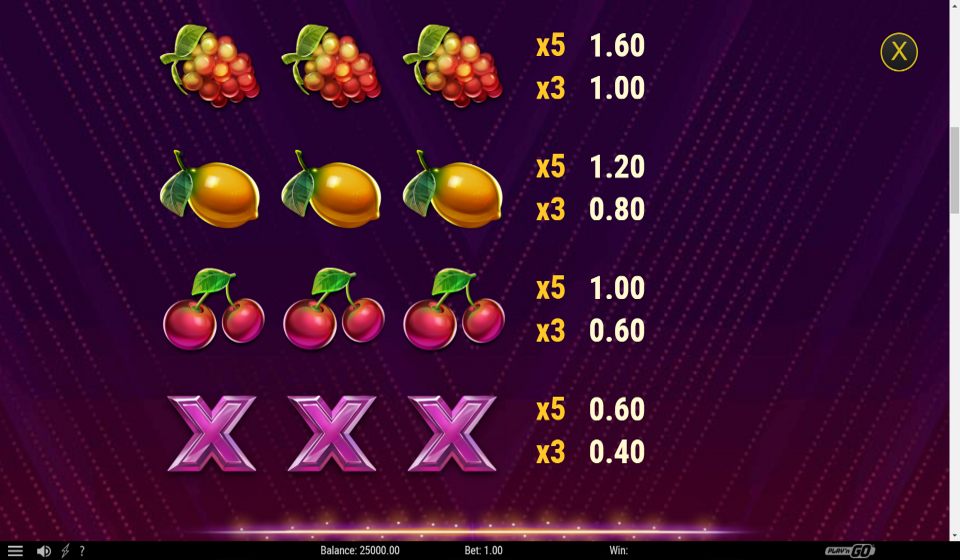 mirror joker paytable 3