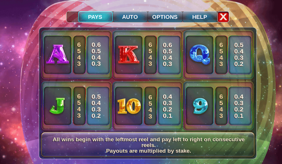 opal fruits paytable 2