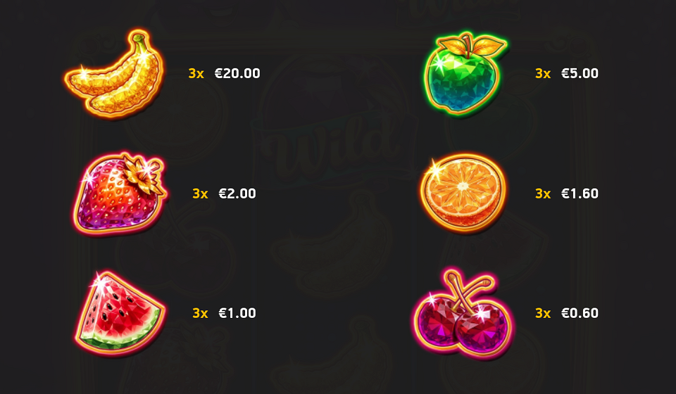 plum wild paytable