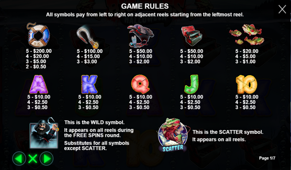 pragmatic play big bass halloween paytable
