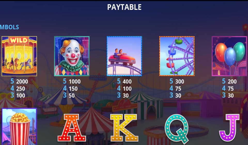 reel coaster paytable 1