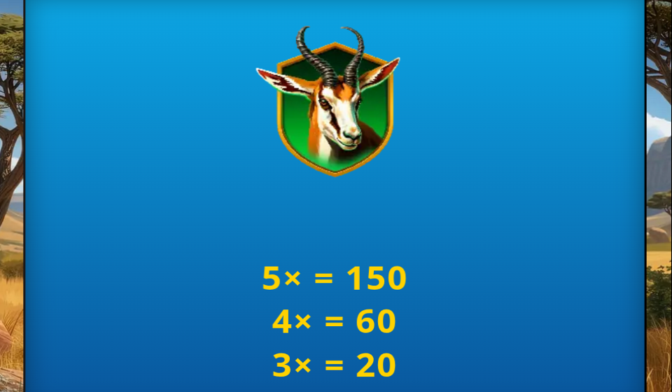 safari shoot paytable 3
