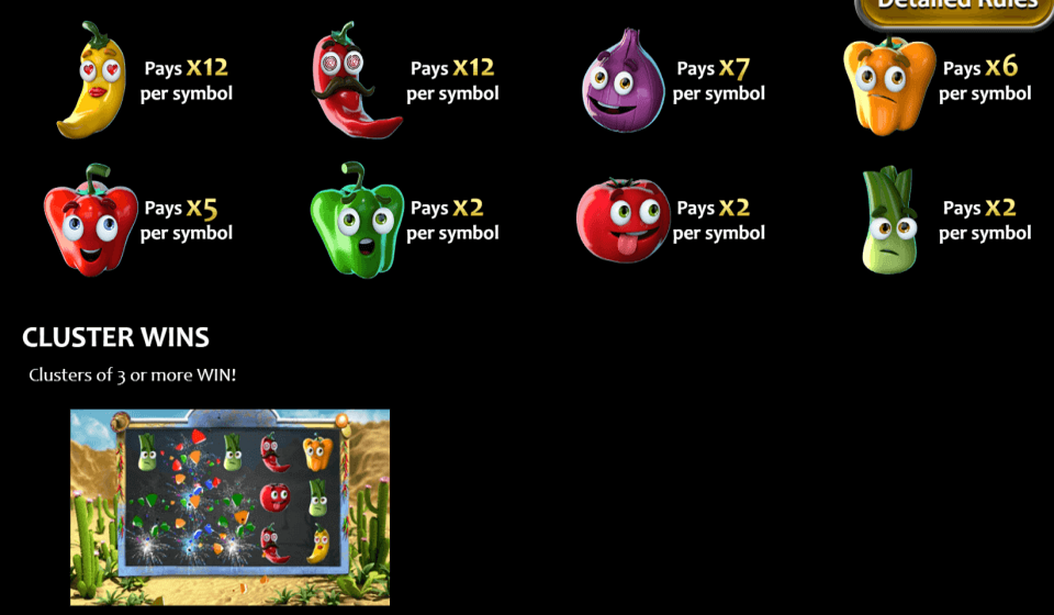 salsa poppers paytable