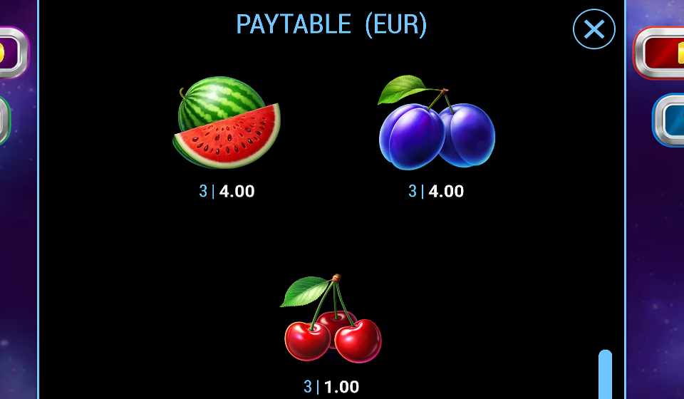 silver coins paytable 3