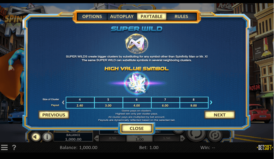spinfinity man paytable 1 v2