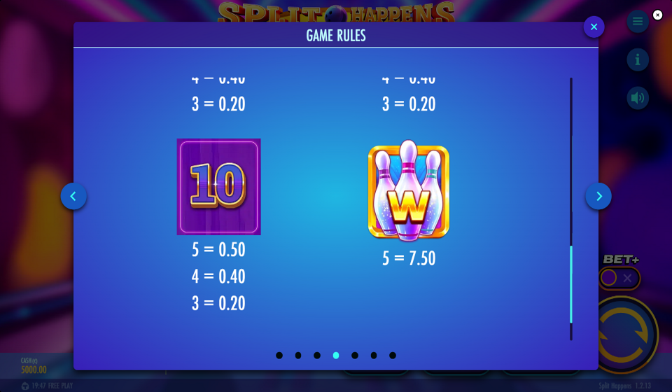 split happens paytable 4