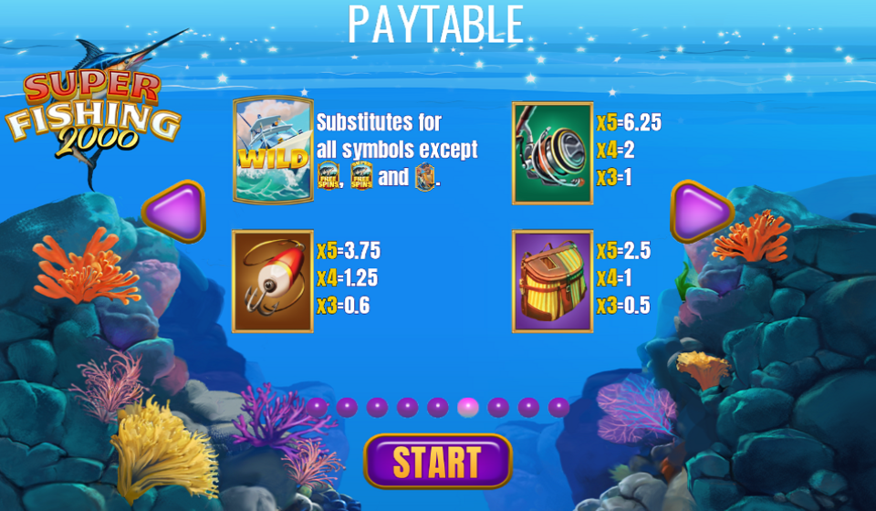 super fishing 2000 paytable 1