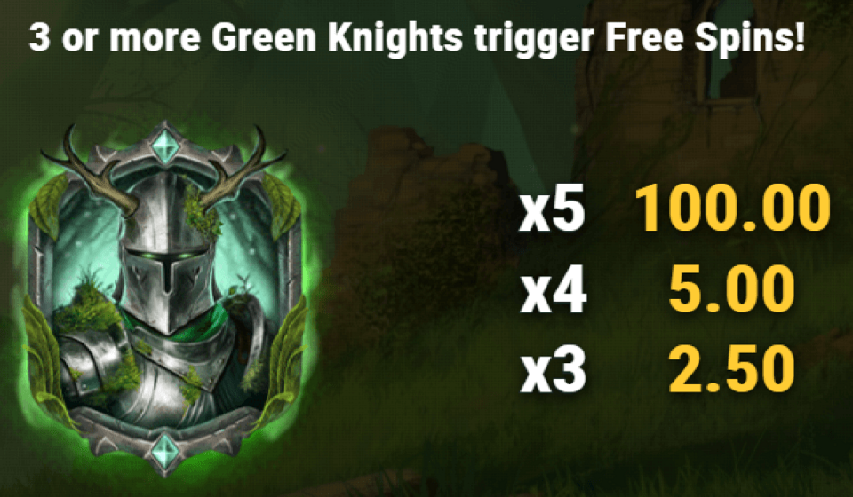 the green knight paytable 2