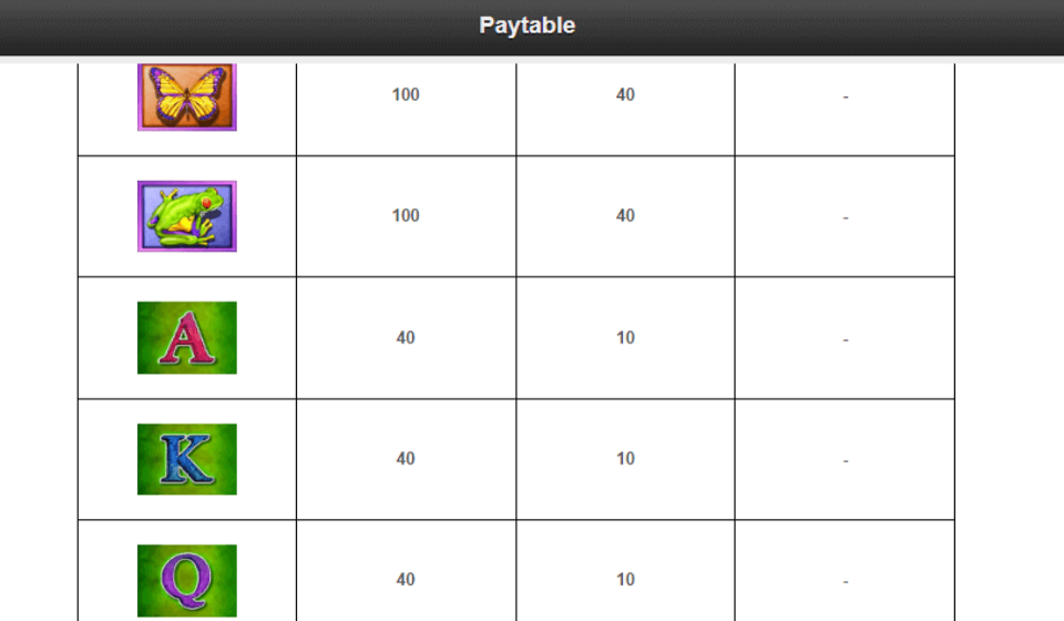 white orchid paytable4