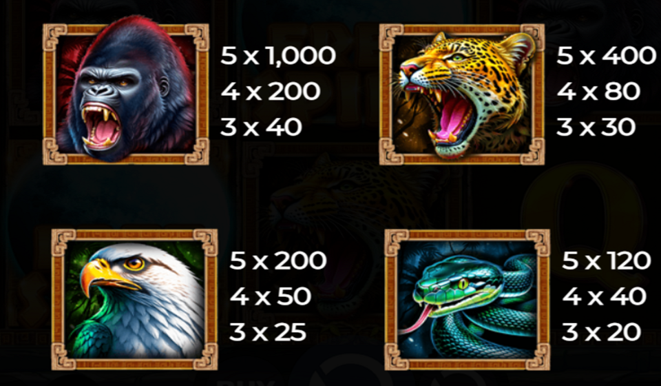 wolf fang aztec howl paytable 1
