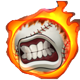 12 burning baseballs scatter 3 symbol