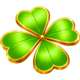 3 flaming clovers green scatter symbol