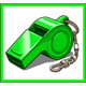 penalty blast green whistle symbol