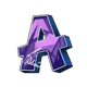 12 burning baseballs letter a symbol