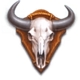 3 buffalos fireshoe skull symbol