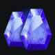 3 coins blue symbol