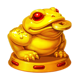 3 fortune pots frog symbol