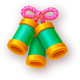 3 lucky monkeys hold and win bells symbol