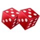 3x5 joker hold the spin red dice symbol